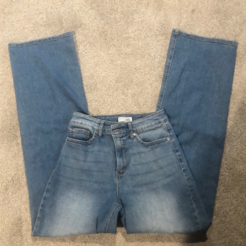 Sofia vergara Diana super high rise palazzo jeans med light wash stretch 2
